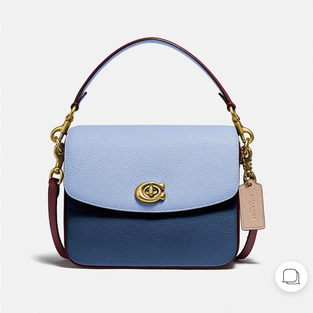 Coach Leather Cassie Colorblock 19in Purse Very Gently Used with Accessories